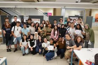 Summer school participants during a group session at UCL